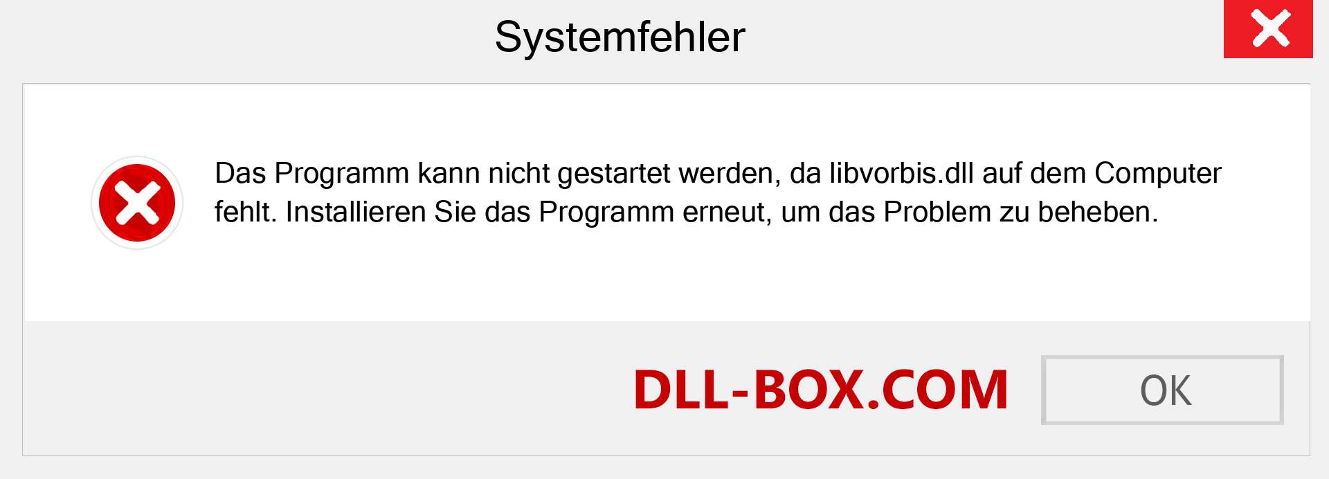 libvorbis.dll-Datei fehlt?. Download für Windows 7, 8, 10 - Fix libvorbis dll Missing Error unter Windows, Fotos, Bildern