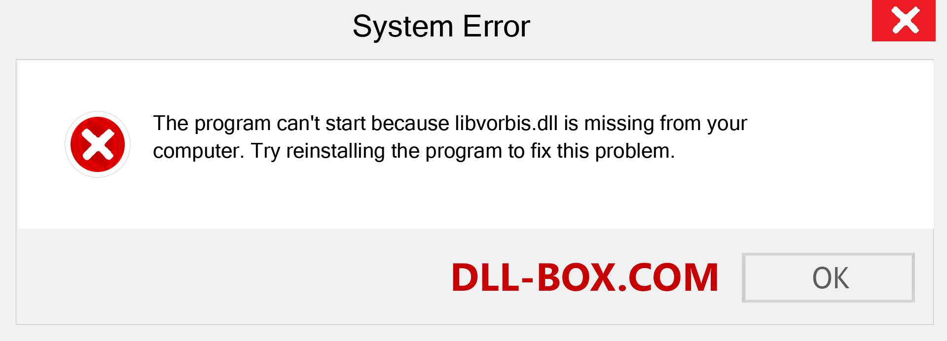  libvorbis.dll file is missing?. Download for Windows 7, 8, 10 - Fix  libvorbis dll Missing Error on Windows, photos, images