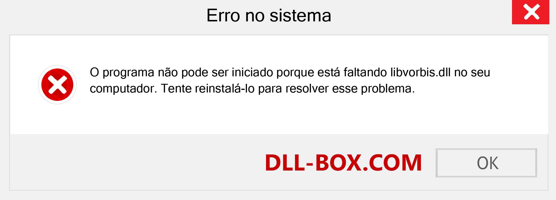 Arquivo libvorbis.dll ausente ?. Download para Windows 7, 8, 10 - Correção de erro ausente libvorbis dll no Windows, fotos, imagens